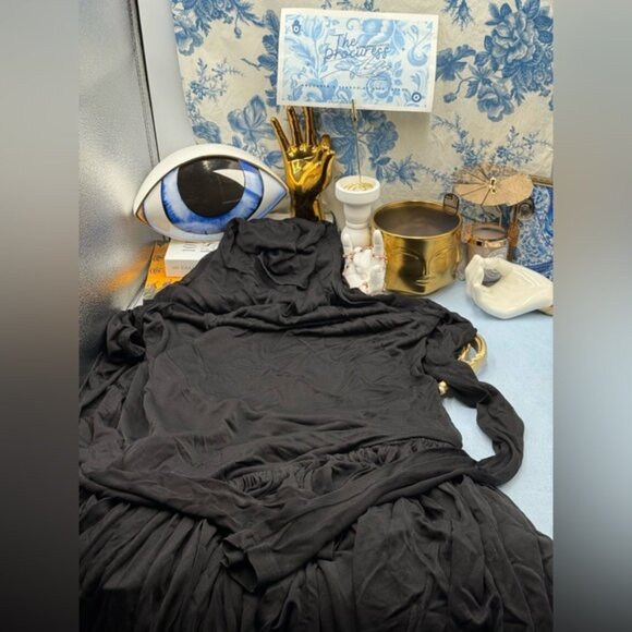 🆕 RAT & BOA 🧿 NWOT Lui Sheer Mesh Long Sleeve Mini Dress, Black - Sz L - Picture 12 of 16